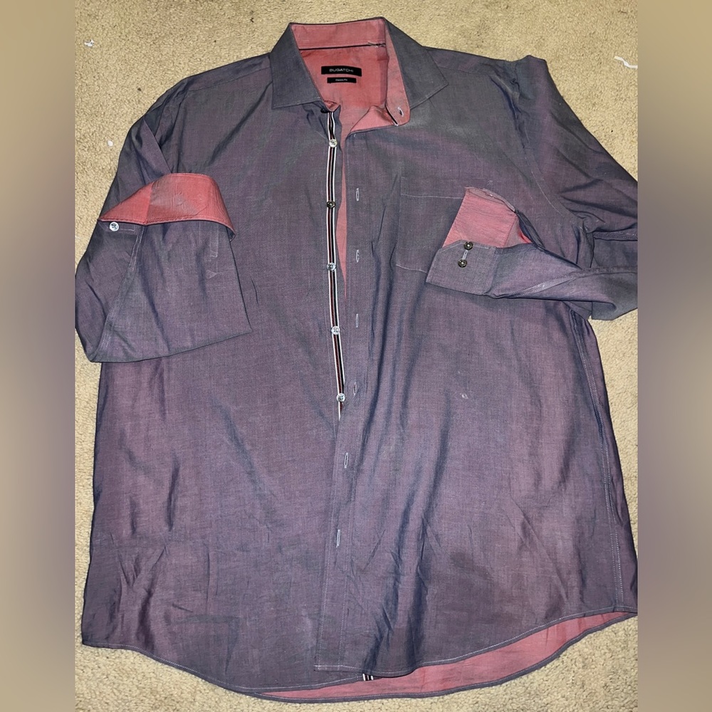 Bugatchi dress shirt. Very classy.